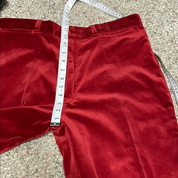 Vintage 70s velvet “bobos” Red wide leg high rise Pants in new condition - Picture 7 of 10